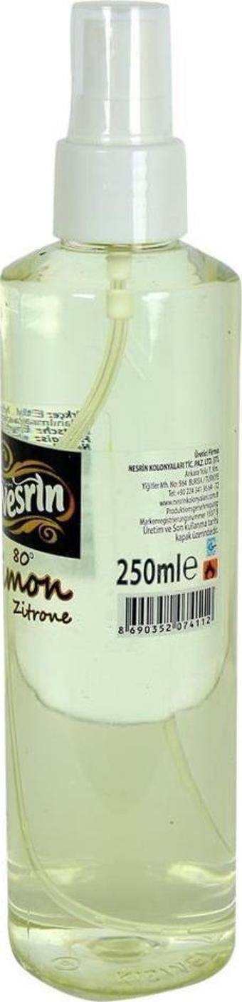 Nesrin Limon Kolonyası Zitrone 80 Derece Pet Şişe Sprey 250 ML