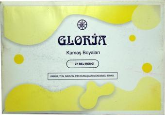 Gloria 27 Bej Rengi Pamuk Yün Naylon İpek Kumaş Boyası 10G Paket