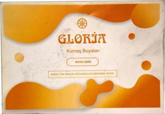 Gloria Koyu Sarı Renk Pamuk Yün Naylon İpek Kumaş Boyası 10 GR