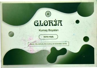 Gloria Koyu Yeşil Renk Pamuk Yün Naylon İpek Kumaş Boyası 10Gr