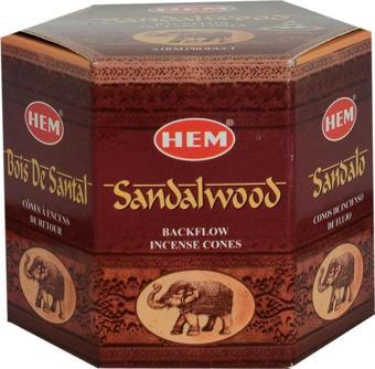 Hem Sandal Ağacı Kokulu 40 Konik Tütsü Geri Akışlı Sandalwood