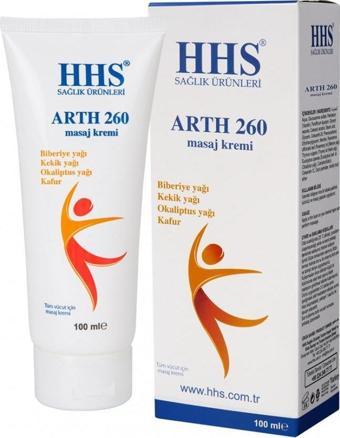 HHS ARTH260 Glukozamin Isıtıcılı Masaj Kremi Biberiye Kafur 100ML 