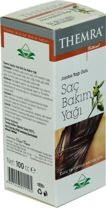 Themra Jojoba Yağlı Kuru ve Cansız Saçlar İçin Bakım Yağı 100cc