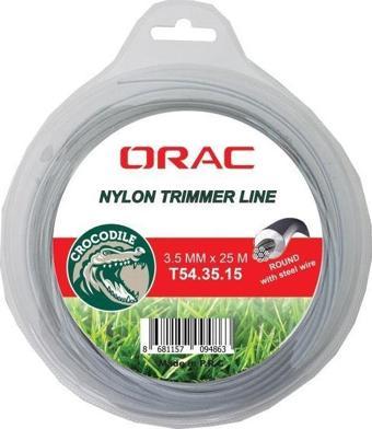 Orac 3.50 mm 24 mt.Yuvarlak Telli Gri Tırpan Misinası