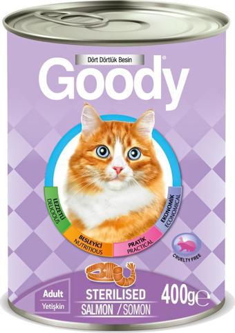 Goody Kısırlaştırılmış Somonlu Yetişkin Kedi Konservesi 400 Gr