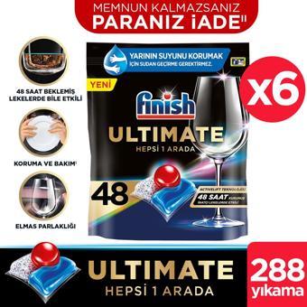 Finish Ultimate 288 Kapsül Bulaşık Makinesi Deterjanı Tableti (6 x 48 Kapsül)