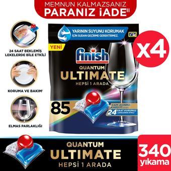 Finish Ultimate 340 Kapsül Bulaşık Makinesi Deterjanı Tableti (4 x 85 Kapsül)