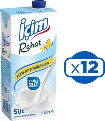 İçim Laktozsuz Süt 1 Lt. x 12 Adet