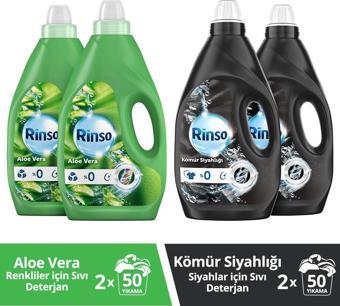 Sıvı Deterjan Aloe Vera Renki 3lt 2adet+ Sıvı Deterjan Kömür Siyahlığı Siyah 3lt 2adet