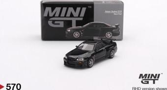 Mini GT Nissan Skyline GT-R (R34) V-Spec Black Pearl - 570