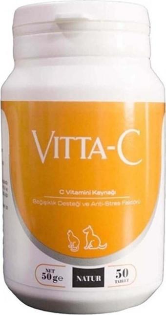 Natur Vitta C Kedi Ve Köpekler İçin C Vitamini 50 Tablet