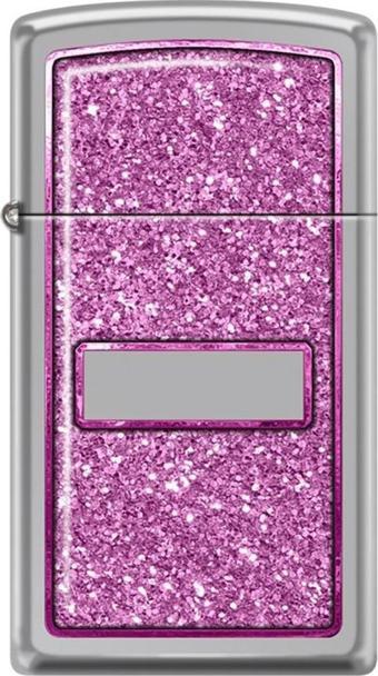 Zippo Çakmak 1610-106488 Pink Glitter Panel Design