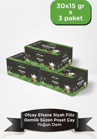 Efsane Siyah Filiz Demlik Poşet 30 X 15 Gr X 3 Paket