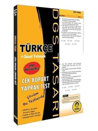 DGS Türkçe Yaprak Test - Kolektif  - Tasarı Akademi