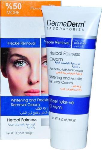 Dermaderm Bitkisel Cilt Yüz Beyazlatıcı Gece Leke Kremi 100GR