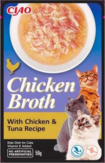 Ciao Tavuk Sulu ve Ton Balıklı Kedi Çorbası 50 Gr