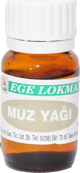Ege Lokman Muz Esansı 20 cc Saf Muz Yağı Doğal Cam Şişe