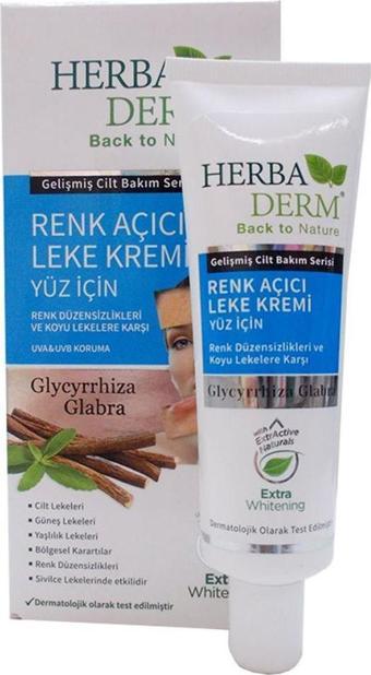 Herbaderm Renk Açıcı Leke Kremi Yüz İçin 55ML Koyu Lekeler Cilt