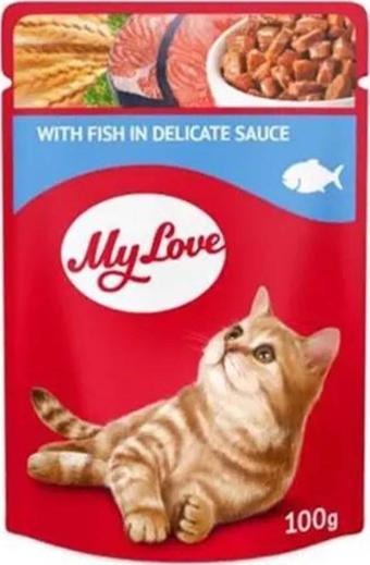 My Love Balık Etli Soslu Kedi Konserve Maması 100 Gr