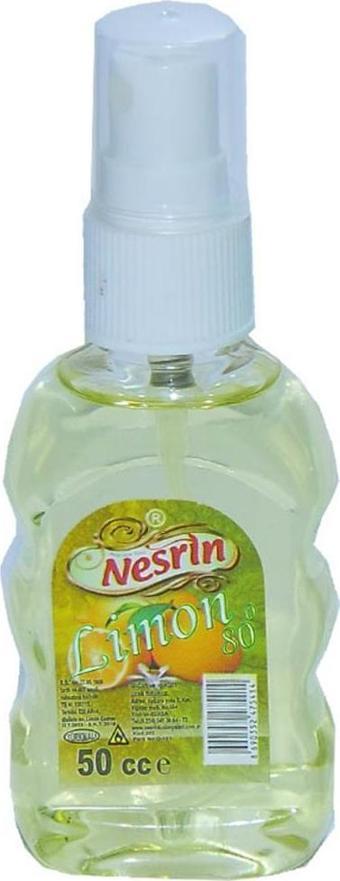 Nesrin Limon Kolonyası Sprey 80 Derece 50ML Pet Şişe