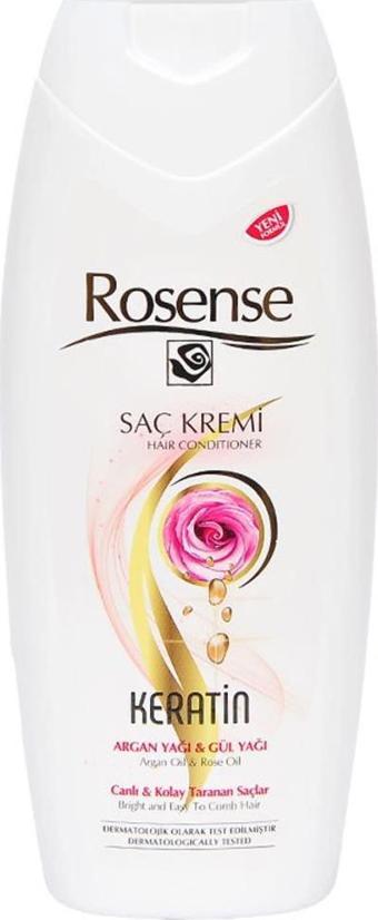 Rosense Keratin Saç Kremi 400ML Argan Gül Yağlı Doğal Bitkisel