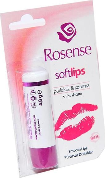 Rosense Softlips Dudak Koruyucu 4.8GR Gül Yağlı KOruma Parlaklık