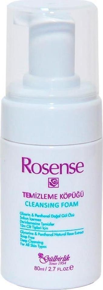 Rosense Yüz Temizleme Köpüğü 80ML Gül Yağı Gliserin Pantenol