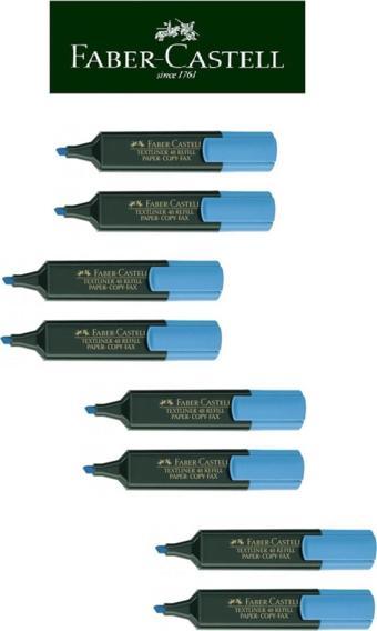 Faber-Castell Fosforlu Kalem Canlı Renkler 8'li Mavi