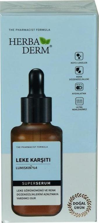 Herbaderm Leke Karşıtı Renk Düzensizliklerine Yüz Serumu 30 ML