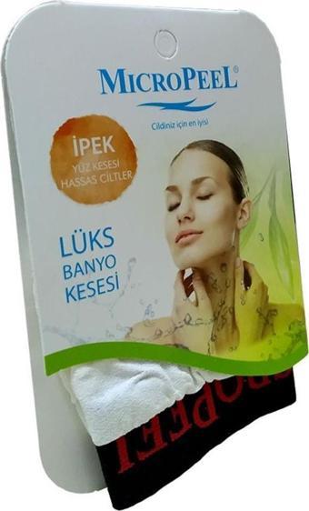 Micro Peel İpek Kese Hassas Ciltler İçin Yüz Kesesi Beyaz 8CMX10CM