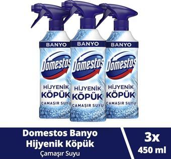 Hijyenik Köpük Çamaşır Suyu Sprey Banyo Kutup Ferahlığı 450 ml 3 Adet