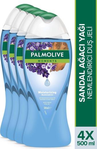 Moments Sandal Ağacı Ve Lavanta Yağları Ile Nemlendirici Banyo Ve Duş Jeli 500 ml X 4 Adet
