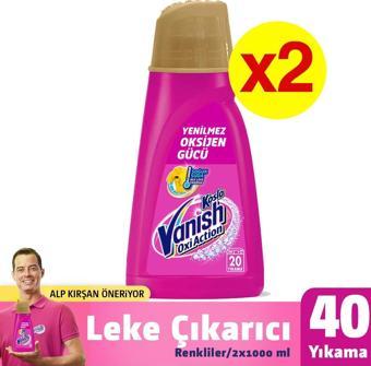 Vanish Kosla Oxi Action Gold Sıvı Leke Çıkarıcı 2X1000 Ml Renkliler İçin