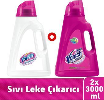 Vanish Kosla Renkliler için 3000ml + Beyazlar için 3000ml Sıvı Leke Çıkarıcı