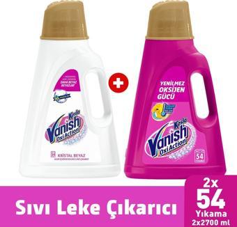 Vanish Sıvı Leke Çıkarıcı 2700 ml Beyaz + 2700 ml Pembe