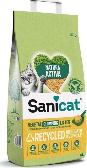 Sanicat Vegetal Clumping Litter Topaklanan Organik Kedi Kumu 10 lt