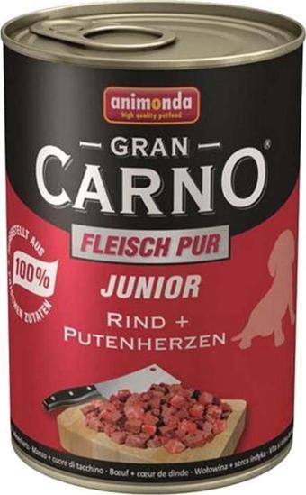 Animonda Gran Carno Sığır Etli ve Hindi Yürekli Yavru Köpek Konserve Maması 400 Gr