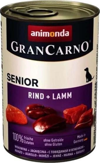 Animonda Gran Carno Sığır Etli ve Kuzulu Yaşlı Köpek Konserve Maması 400 Gr