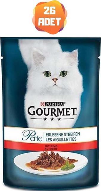 Gourmet Izgara Sığır Etli Kedi Konserve Maması 85 Gr x 26 Adet