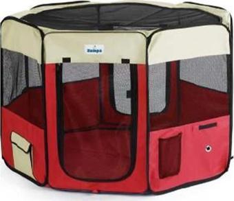 Zampa Pet Park Oyun Alanı Krem-Kırmızı 91x91x54 Cm