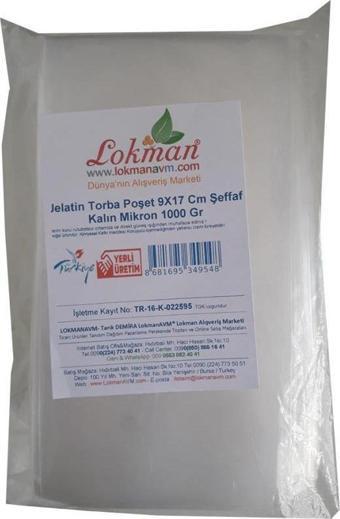 Jelatin Torba Poşet 9X17 Cm Şeffaf Kalın Mikron 1000 Gr 1 Paket