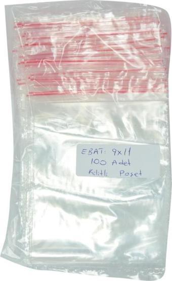 Kilitli Naylon Torba Poşet 9X11 Cm Şeffaf 100 Adet 1 Paket
