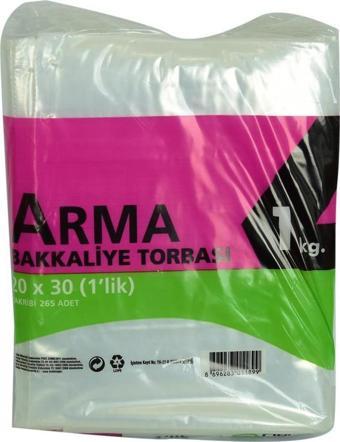 Naylon Torba Arma Şeffaf Bakkaliye Kuruyemiş Şeker Torbası 20x30 (1 lik ) Takribi 265 Adet 1000 Gr