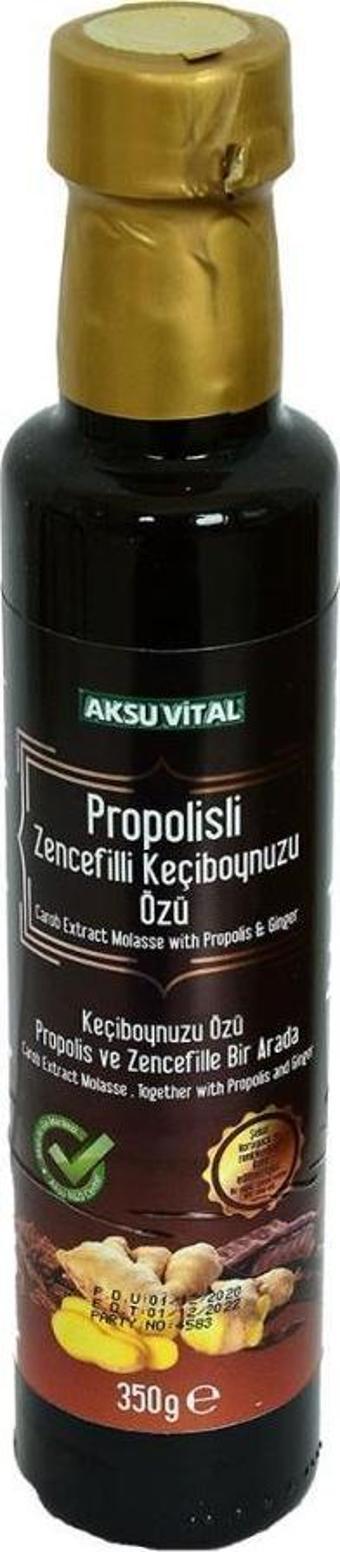 Aksuvital Propolisli Zencefilli Keçiboynuzu Özü Cam Şişe 350 Gr