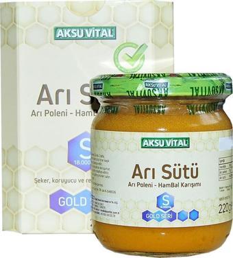 Aksuvital Gold S 18.000 MG Arı Sütü Polen Ham Bal Karışımı 220 G