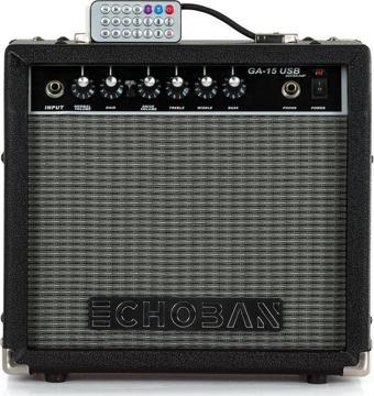 Echoban Ga15Usb 15 Watt Siyah Gitar Amfisi Usb