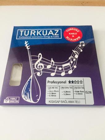 Turkuaz Cg218 0.18 Mm Çelik + Ipek Bamlı Profesyonel Takım Tel Kısa Sap Bağlama Teli