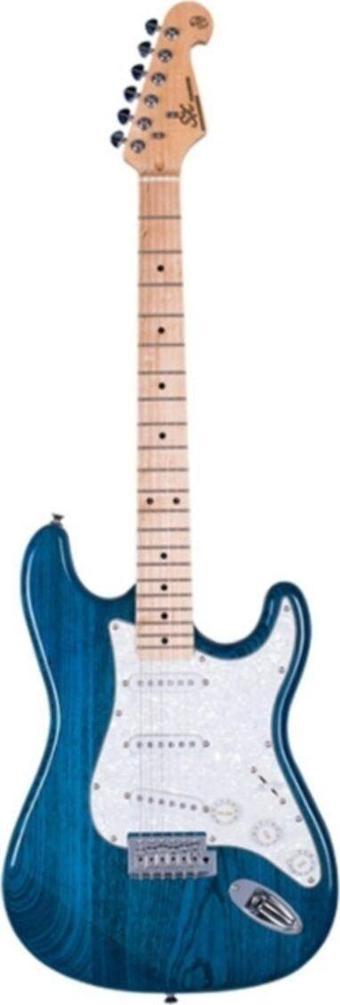 Sx Stratocaster Elektro Gitar ( Trans Blue ) 