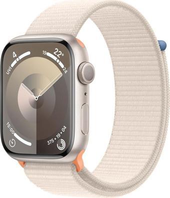 Apple Watch Series 9 Gps 45Mm Yıldız Işığı Alüminyum Kasa Ve Yıldız Işığı Spor Loop