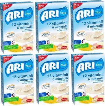 Arı 12 Vitaminli 6 Mineralli Sütlü Pirinçli 250 gr X 6'lı